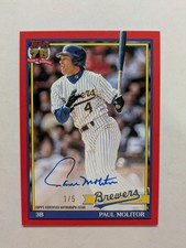2026 Topps Series 1 Paul Molitor On Card Auto / 5 91A-PM Milwaukee Brewers