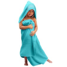 Princess Baby Bath Towel Ice Blue Hooded Toddler Towels For Girls Up to 10