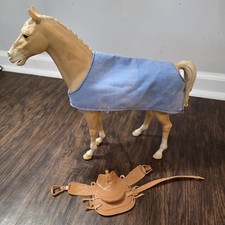 Vintage Louis Marx 1960's Johnny West Palomino Horse Thunderbolt Saddle Blanket