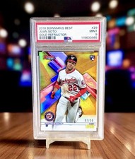 Juan Soto Gold Refractor RC 2018 Topps Bowmans Best PSA 9 Rookie Card