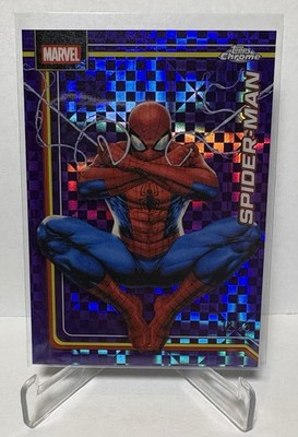 2026 TOPPS CHROME MARVEL PURPLE X-FRACTOR SPIDER-MAN /75
