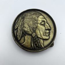 Pre-Owned Vintage Round Indian Head Belt Buckle