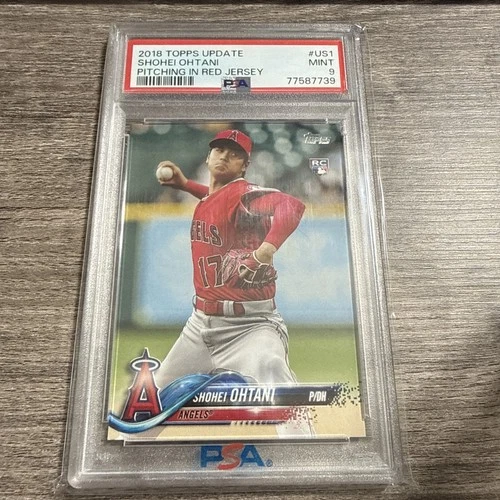 New Listing2018 Topps Update #US1 Shohei Ohtani Rookie Card Pitching Red Jersey RC PSA 9 RC