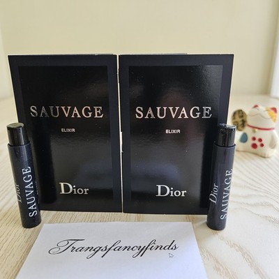 Dior Sauvage Elixir Parfum Concentré 1mL Sample Spray x2 Authentic Men