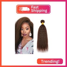 4 Bundles Human Hair Yaki Straight Human Hair Bundles 28 Inch FuivJuix Unproces