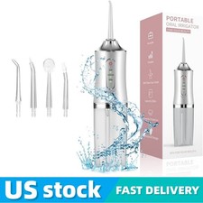 Cordless Rechargeable Water Dental Flosser Oral Irrigator with 3 Modes  4 Tips
