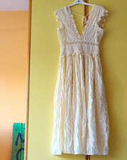 Zara ,Damen, Maxikleid, lang, M, Weiss/Creme,...