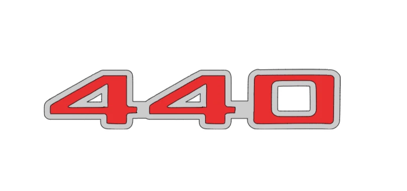 Pair - 2 Color 440 Decal Emblem V8 Dodge Chrysler Plymouth Mopar - Image 3 of 4