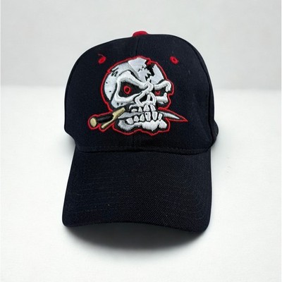 Skull Never Dead Baseball Hat San Christobal Zephyr ZFit DHS Black Red Cap M/L