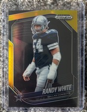 2025 Panini Prizm Black Randy White #43 Dallas Cowboys Black & Gold Prizm /5 SSP