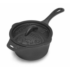 Petromax Kasserolle KR1 mit Deckel 1,0 Liter Gusseisen planer Boden