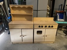 ChildCraft Wood Stove Child Toy Kitchen Hutch
