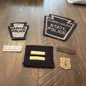 Police Patch Vintage Lot Of  Pennsylvania State Police And Ny Police Pins