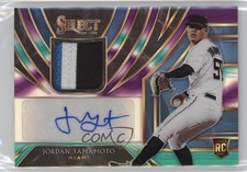 2020 Panini Select Rookie Jersey Tri-Color Prizm 24/49 Jordan Yamamoto Auto 1m1f