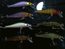 7 brand new hard body  fishing lures slim minnow short bib for bream, trout