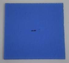 1414.30 TRANSPARENT LIGHT SKY BLUE 3" x 3" BULLSEYE 3mm THICK GLASS 90 COE