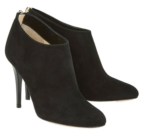Jimmy Choo Black Darwin 85 Leather Boots Zip Buckle Stiletto sz