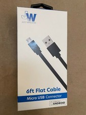 Just Wireless 6ft Micro USB Connector Flat Cable - Black