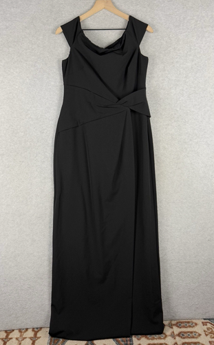 Ralph Lauren Dress Womens 12 Black Gown Wedding Elegant Party Gala Formal NEW
