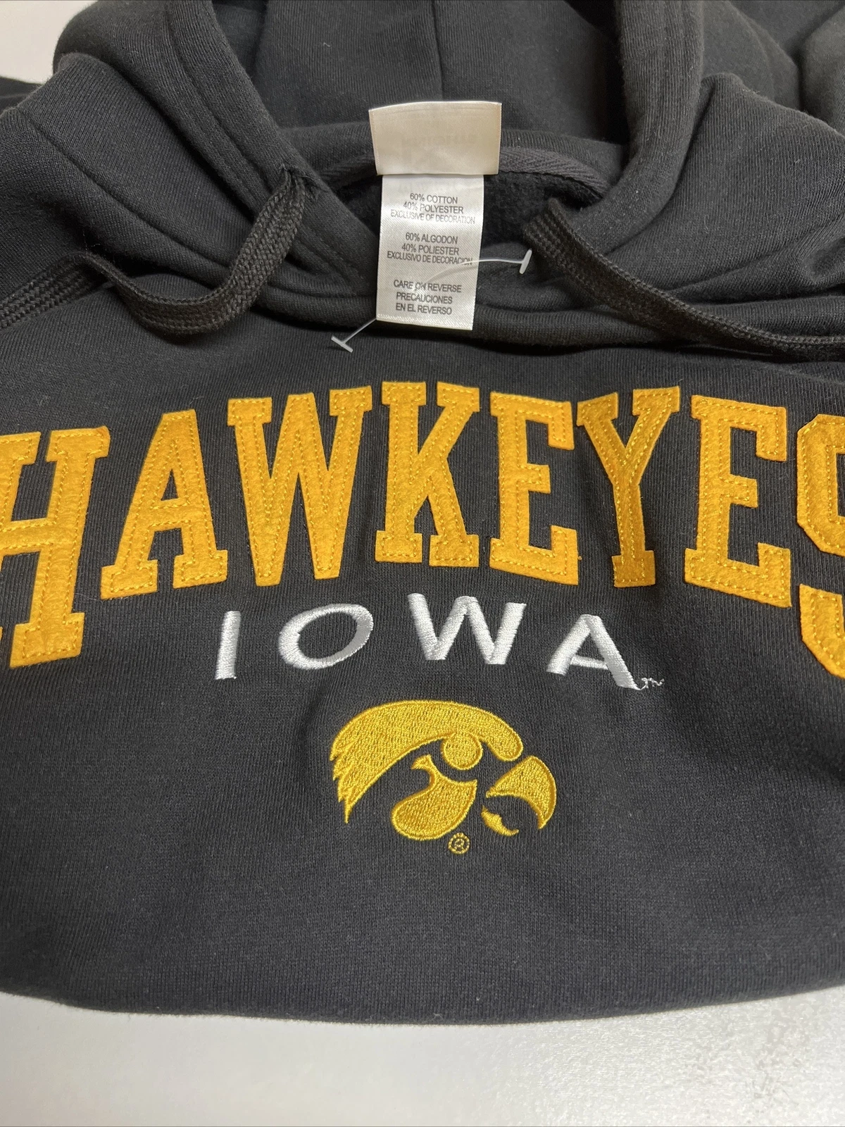 VETEMENTS Felpa con cappuccio Iowa Hawkeyes abbigliamento Knights taglia L nero giallo NCAA