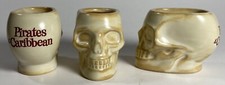 Pequeño soporte de palillo de dientes de cerámica para calavera de Piratas del Caribe de los parques de Disney