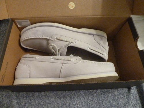 Timberland Classic Boat Slip-On Grey Nubuck Leather Womens Shoes Size Uk 5.5 - Picture 2 of 13