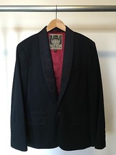 7 For All Mankind Men's Black Tuxedo Jacket