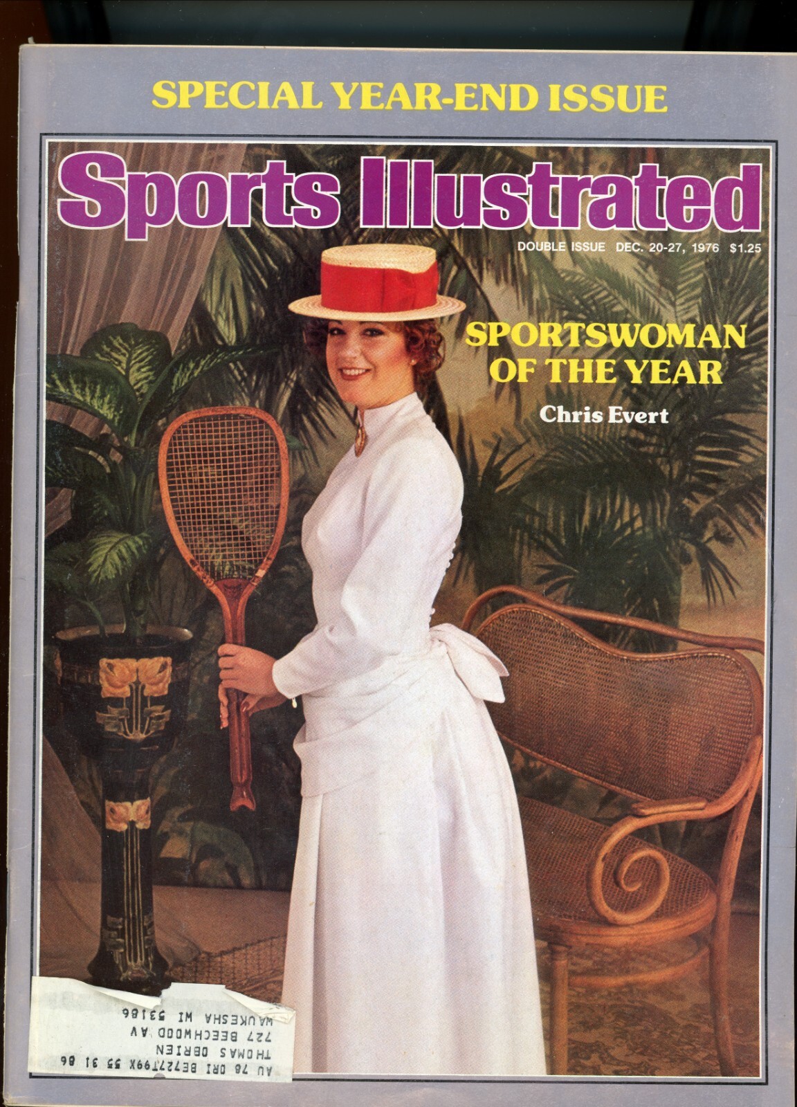 CHRIS EVERT TENNIS 12/1976 SPORTS ILLUSTRATED eBay