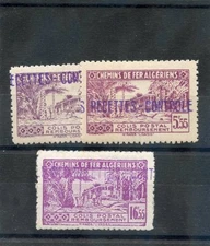 ALGERIA YT CP90-1,94*F-VF LH 1941 4F15, 5F55, 16F55, PARCEL POST VALUES, $33
