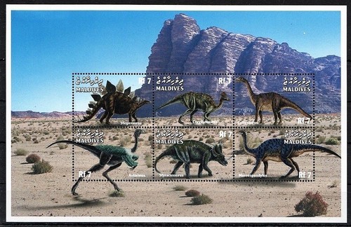 Maldives 1999 MNH SS, Dinosaurs, Prehistoric Animals