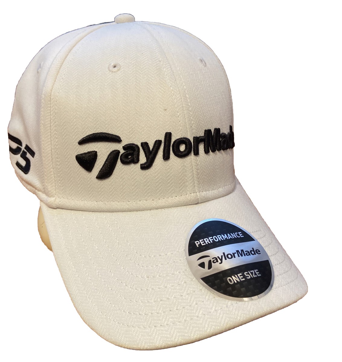 Taylormade Golf Hat Baseball Cap White M1 TP5 Adjustable Stitched