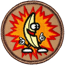 Exploding Dancing Banana Patrol Patch - 2" Round Embroidered Patch
