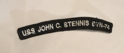 US Navy Tab USS John C Stennis CVN-74 Dress Blue/White USN