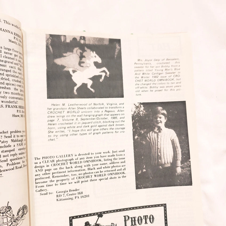 Crochet World Omni Book Magazine Fall 1986 Halloween Rompers Sleeping Afghan - Image 4 of 4