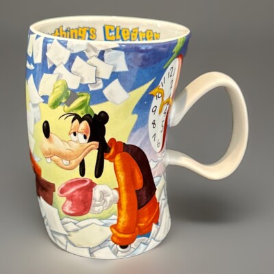 Disney Store Goofy Crooked Coffee Mug Everything s Clearer After My First Cup