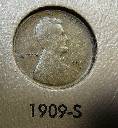 1909-S Lincoln Cent -  F+ / Fine +   ( S-05 )