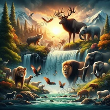 Digital Image Picture Wallpaper Waterfall Life Poster - Digital Download & Print