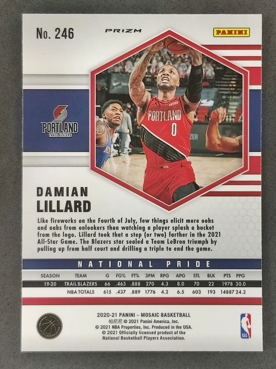 2020 21 Mosaic DAMIAN LILLARD National Pride Yellow Reactive Prizm