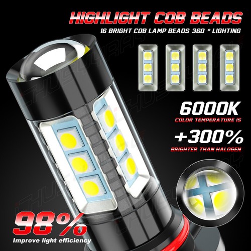 6PC/SET 9005 9006 9145 LED Headlight Fog Kit for Chevy Silverado GMC Sierra 1500 - Bild 3 von 16
