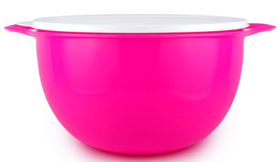 Tupperware Jumbo Thatsa Bowl 59 Cups Electric Neon Pink w/ White Seal Brand New
