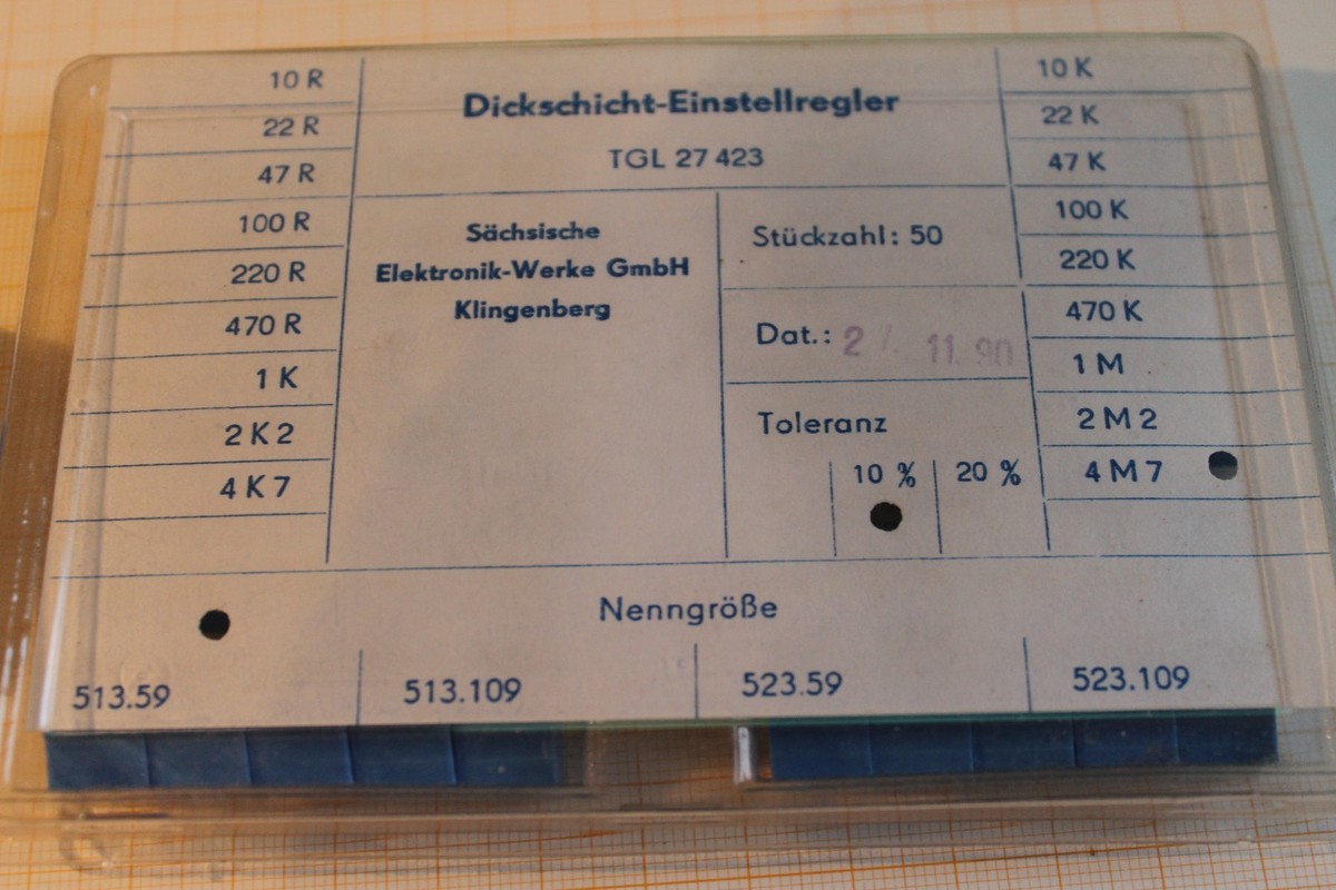 10 RFT Poti Potentiometer TGL 27423 513.59 Dickschicht 0,5W 300V Kurve 1 #ZH01 E - Foto 13