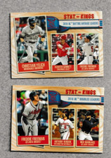 (2) 2019 Topps Stat Kings Lot #350,358 FREDDIE FREEMAN YELICH Braves LA Dodgers