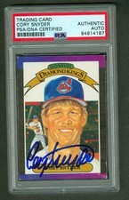 Cory Snyder 1989 Donruss Diamond Kings #8 Indians PSA/DNA Encased Autograph