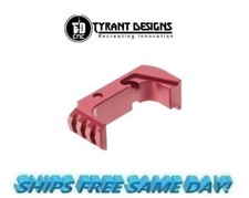 Tyrant Designs Glock 43X/48 Extended Mag Release, RED New TD-43x-48E-R