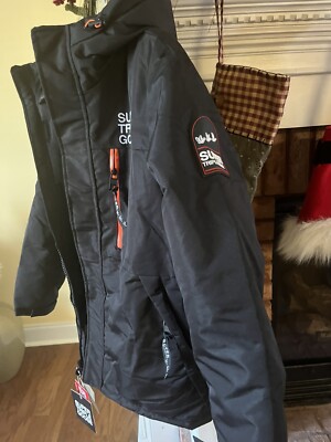 $260 Winter Coat Men's Med Super Triple Goose Vegan Hood Black