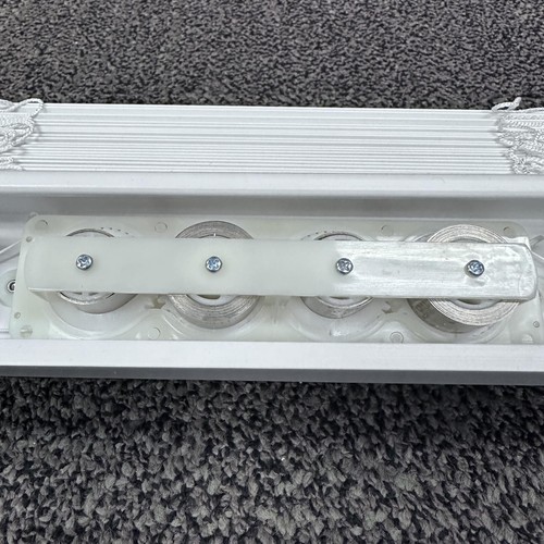 Cordless 2" Faux Wood Blind – 39x66 White Room Darkening Window Shade - Picture 3 of 8