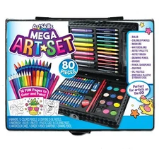 Rainbow Creations Mega Art Set - Complete Arts and Crafts Supplies Kit with Colo