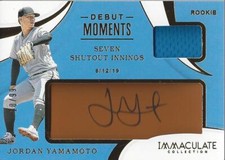 2020 Immaculate Debut Moments Memorabilia Leather Tan Jordan Yamamoto Auto /99
