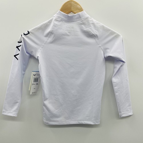 Roxy Youth Girls Size XS/7 Whole Hearted Long Sleeve Swim Rashguard White 2511 - Picture 4 of 7