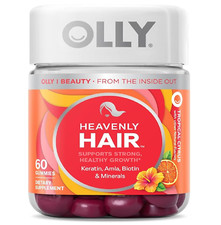 OLLY Heavenly Hair Gummy Supports Healthy Hair Keratin Biotin AMLA Chewable